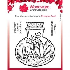 Woodware Clear Singles Terrarium 4 in x 4 in stamp