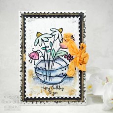Woodware Clear Singles Floral Bouquet 4 in x 6 in Stamp