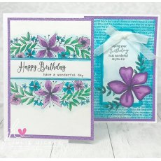 Julie Hickey Designs - Create A Card Birthday Wishes Black Cardstock
