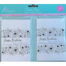 Julie Hickey Designs - Create A Card Birthday Wishes Black Cardstock