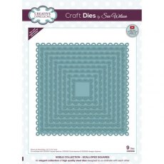 Creative Expressions Sue Wilson Noble Collection Scalloped Squares Craft Die