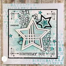 Sweet Huni Designs - Happy Birthday Stencil DS-HE-1009