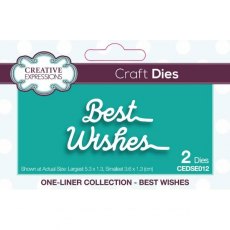 Creative Expressions One-liner Collection Best Wishes Craft Die