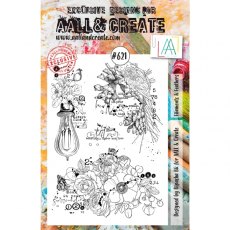 Aall & Create A5 Stamp #621 - Filaments & Feathers