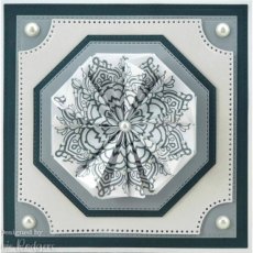 Creative Expressions Jamie Rodgers Octagons Tea Bag Folding 6 in x 8 in Clear Stamp Set