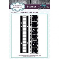 Creative Expressions Andy Skinner Strike The Pose 1 in x 4.7 in Rubber Stamp