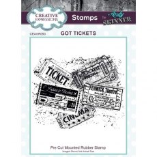 Creative Expressions Andy Skinner Got Tickets 3.1 in x 3.8 in Rubber Stamp