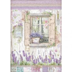 Stamperia A4 Rice paper packed - Provence window – 5 for £9.99 DFSA4673