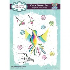 Creative Expressions Bonnita Moaby Blossoms In Flight 6 in x 8 in Clear Stamp Set