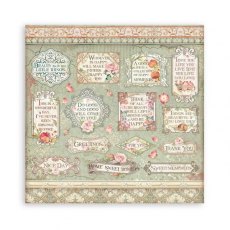 STAMPERIA SBBS02 Small Paper Pad 10 Sheets Double-Sided Christmas Vintage 20.3 x 20.3 cm 8 x 8 Multi-Coloured