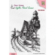 Nellie's Choice Clear Stamp - "Country road with house" IFS049