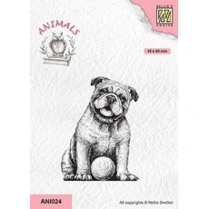Nellie's Choice Clear Stamp - Animals "dog with ball" ANI024