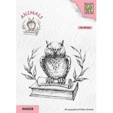 Nellie's Choice Clear Stamp - Clear Stamps Animals "Owl on book" ANI028