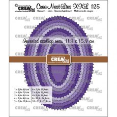 Crea-Nest-Lies XXL Dies No. 125, Ovals With Inverted Scallop CLNestXXL125