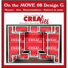 Crealies On the MOVE Dies no. 8, Design G, Double Display Card CLMOVE08