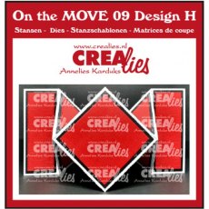 Crealies On the MOVE Dies no. 9, Design H, Square Folding Card CLMOVE09