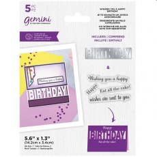 Gemini - Stamp & Die - Wishing You a Happy BIRTHDAY GEM-STD-WYAHB