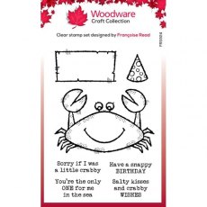 Woodware Clear Singles Mr Crab 4 in x 6 in Stamp