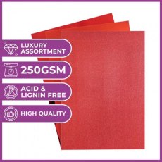 Crafters Companion A4 Luxury Cardstock Pack - Red