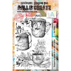 Aall & Create A5 Stamp #643 - Hot Drinks