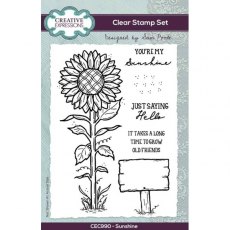 Creative Expressions Sam Poole Sunshine 6 in x 4 in Clear Stamp Set