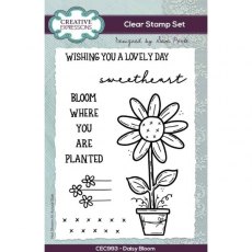 Creative Expressions Sam Poole Daisy Bloom 6 in x 4 in Clear Stamp Set