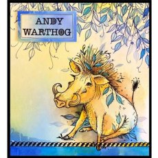Pink Ink Designs Andy Warthog 6 in x 8 in Clear Stamp Set