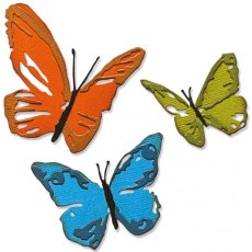 Sizzix Thinlits Dies - Brushstroke Butterflies by Tim Holtz 665848