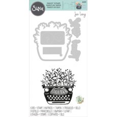 Sizzix Framelits Die with Stamp - Hello Typewriter by Jen Long 665321