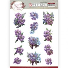 Yvonne Creations - Graceful Flowers Set Of 4 3D Push Outs