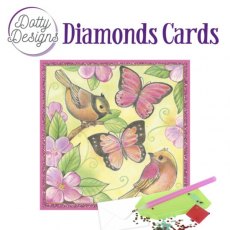 Dotty Designs Diamond Cards - Pink Butterflies