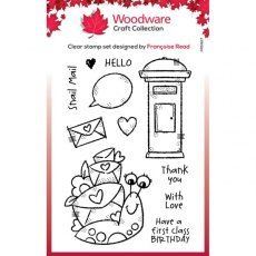Woodware Clear Singles Snail Mail 4 in x 6 in Stamp