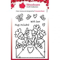 Woodware Clear Singles Flower Envelope 4 in x 6 in Stamp
