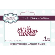 Creative Expressions Sue Wilson Mini Expressions A Million Thanks Craft Die