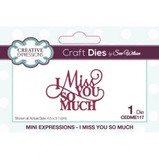 Creative Expressions Sue Wilson Mini Expressions I Miss You So Much Craft Die