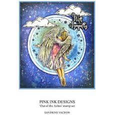 Pink Ink Designs Angelus 6 in x 8 in Clear Stamp Set