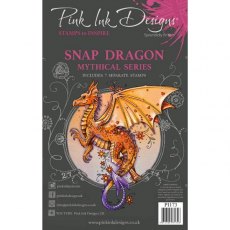 Pink Ink Designs Snap Dragon 6 in x 8 in Clear Stamp Set