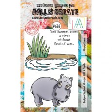 Aall & Create - A7 Stamp #696 - Hippopotamus