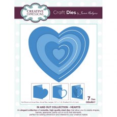 Creative Expressions Jamie Rodgers In and Out Collection Hearts Craft Die