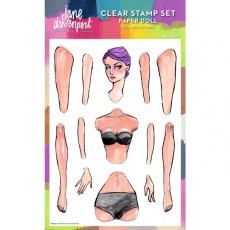 Creative Expressions Jane Davenport Paper Doll 6 in x 8 in Clear Stamp Set