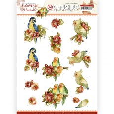 Precious Marieke - Flowers and Friends 3D Push Out Set Of 4