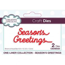 Creative Expressions One-liner Collection Seasons Greetings Craft Die
