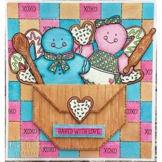 Creative Expressions Sam Poole Gingerbread Bakes 6 in x 8 in Clear Stamp Set