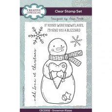 Creative Expressions Sam Poole Snowman Kisses 6 in x 4 in Clear Stamp Set