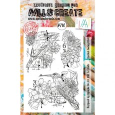 Aall & Create - A5 Stamp #710 - Perched Among Petals