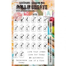 Aall & Create - A5 Stamp #718 - Tagged Alphabet
