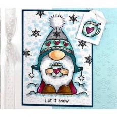 Woodware Clear Singles Winter Gnome 4 in x 6 in Stamp