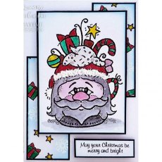 Woodware Clear Singles Santa Cup 4 in x 6 in Stamp