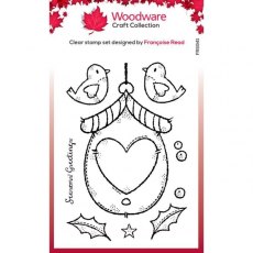 Woodware Clear Singles Christmas Birdhouse 4 in x 6 in Stamp