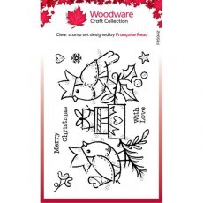 Woodware Clear Singles Robin Party 4 in x 6 in Stamp